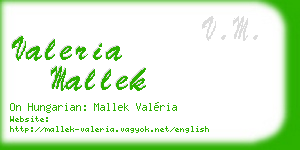 valeria mallek business card